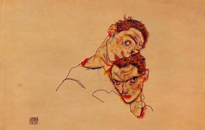 Double Self Portrait Egon Schiele 1915